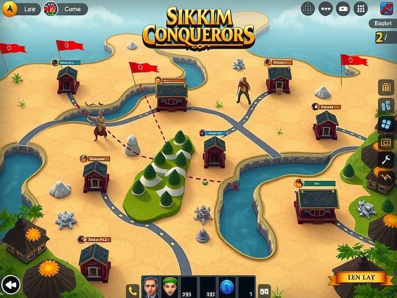 Sikkim Conquerors battle scene with strategic elements